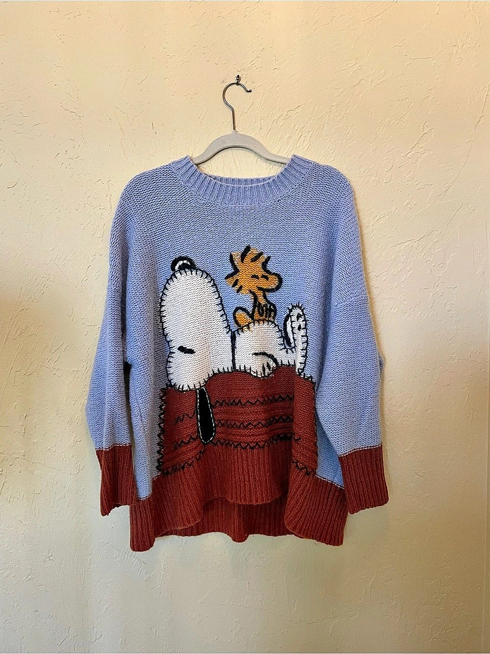 Zara Knit Limited Edition Peanuts Snoopy Sweater Graphic Knit Sweater
